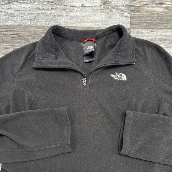 The North Face Glacier Black Womens Medium Quarter Zip Pullover Fleece‎ Pullover - Picture 1 of 8